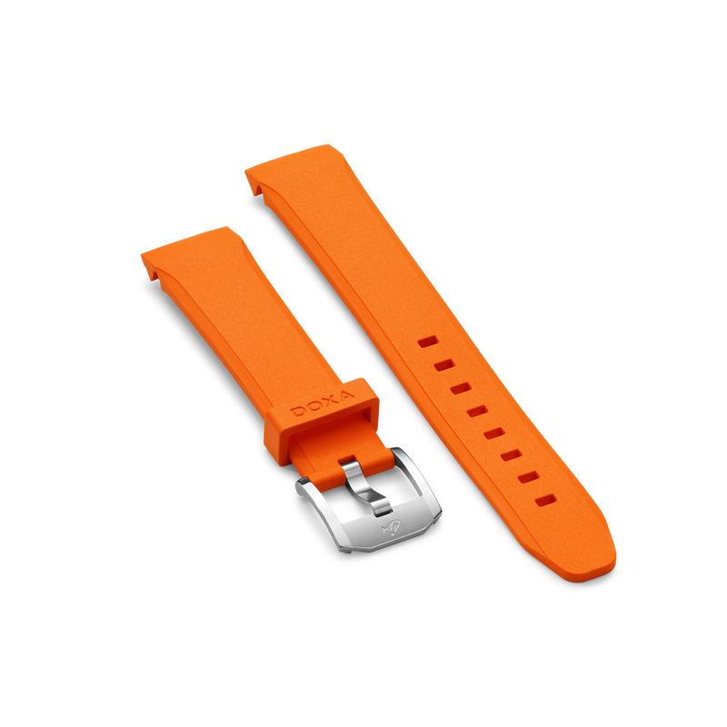Bracelet en caoutchouc avec boucle ardillon, Orange