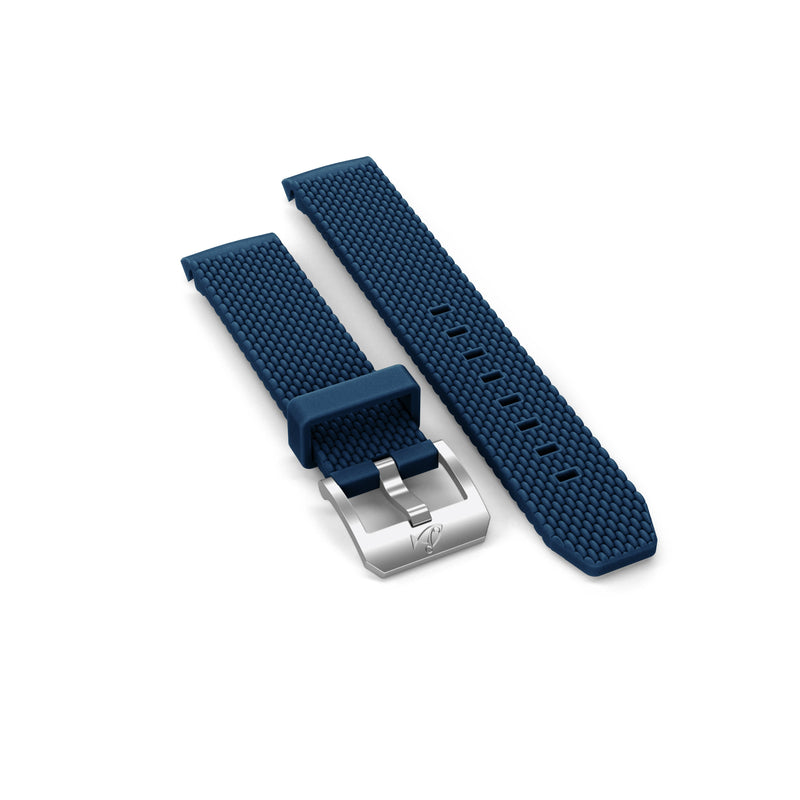 Kautschuk Armband mit Dornschliesse, blau